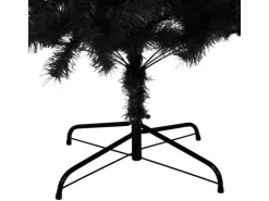 vidaXL Künstlicher Weihnachtsbaum mit Ständer Schwarz 180 cm PVC