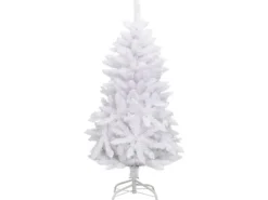 vidaXL Künstlicher Weihnachtsbaum Klappbar mit Ständer Weiß 120 cm