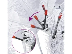 vidaXL Künstlicher Weihnachtsbaum Klappbar mit Ständer Weiß 120 cm