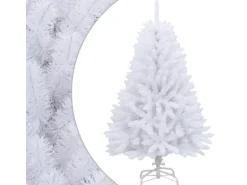 vidaXL Künstlicher Weihnachtsbaum Klappbar mit Ständer Weiß 120 cm