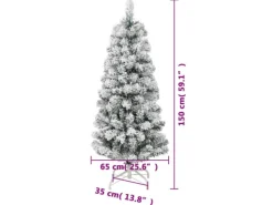 vidaXL Künstlicher Weihnachtsbaum Klappbar Beschneit 150 cm Modell 4