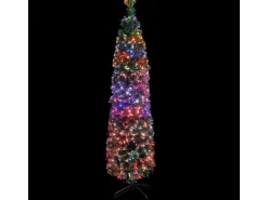 vidaXL Künstlicher Weihnachtsbaum Schlank mit Ständer 240 cm Glasfaser