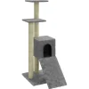 vidaXL Kratzbaum mit Sisal-KratzSäulen Hellgrau 92 cm