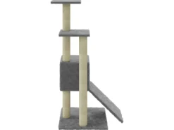 vidaXL Kratzbaum mit Sisal-KratzSäulen Hellgrau 92 cm