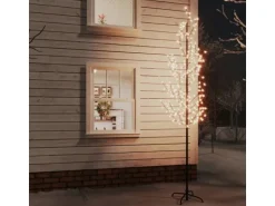 vidaXL LED-Baum mit Kirschblüten Warmweiß 368 LEDs 300 cm