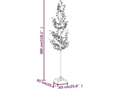vidaXL LED-Baum mit Kirschblüten Warmweiß 368 LEDs 300 cm