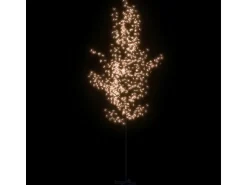 vidaXL LED-Baum mit Kirschblüten Warmweiß 672 LEDs 400 cm