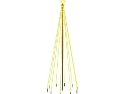 vidaXL LED-Weihnachtsbaum mit Erdnägeln Warmweiß 310 LEDs 300 cm