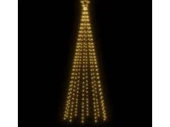 vidaXL LED-Weihnachtsbaum mit Erdnägeln Warmweiß 310 LEDs 300 cm