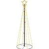 vidaXL LED-Weihnachtsbaum Kegelform Warmweiß 108 LEDs 70x180 cm