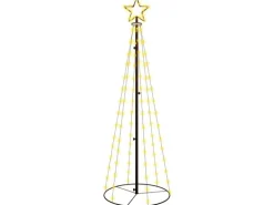 vidaXL LED-Weihnachtsbaum Kegelform Warmweiß 108 LEDs 70x180 cm