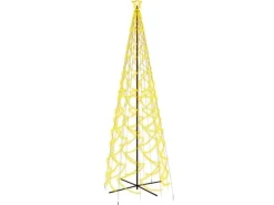 vidaXL LED-Weihnachtsbaum Kegelform Warmweiß 1400 LEDs 160x500 cm
