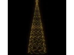 vidaXL LED-Weihnachtsbaum Kegelform Warmweiß 1400 LEDs 160x500 cm