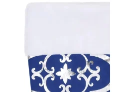 vidaXL Luxus-Weihnachtsbaumdecke mit Socke Blau 122 cm Stoff