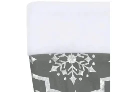 vidaXL Luxus-Weihnachtsbaumdecke mit Socke Grau 90 cm Stoff