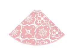 vidaXL Luxus-Weihnachtsbaumdecke mit Socke Rosa 150 cm Stoff