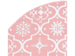 vidaXL Luxus-Weihnachtsbaumdecke mit Socke Rosa 122 cm Stoff