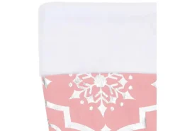 vidaXL Luxus-Weihnachtsbaumdecke mit Socke Rosa 122 cm Stoff