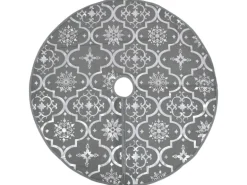 vidaXL Luxus-Weihnachtsbaumdecke mit Socke Grau 150 cm Stoff