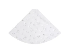 vidaXL Luxus-Weihnachtsbaumdecke Weiß 122 cm Kunstpelz