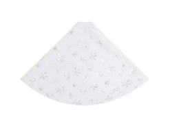 vidaXL Luxus-Weihnachtsbaumdecke Weiß 90 cm Kunstpelz