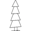 vidaXL Metall-Weihnachtsbaum für Dekorationen Schwarz 90 cm Modell 1