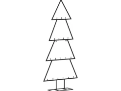 vidaXL Metall-Weihnachtsbaum für Dekorationen Schwarz 90 cm Modell 1