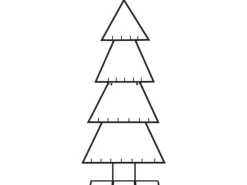vidaXL Metall-Weihnachtsbaum für Dekorationen Schwarz 125 cm Modell 4