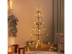 vidaXL Metall-Weihnachtsbaum für Dekorationen Schwarz 140 cm