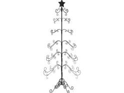 vidaXL Metall-Weihnachtsbaum für Dekorationen Schwarz 180 cm