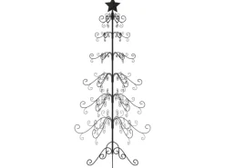 vidaXL Metall-Weihnachtsbaum für Dekorationen Schwarz 180 cm