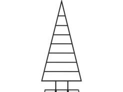 vidaXL Metall-Weihnachtsbaum für Dekorationen Schwarz 125 cm Modell 3