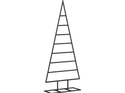 vidaXL Metall-Weihnachtsbaum für Dekorationen Schwarz 125 cm Modell 3