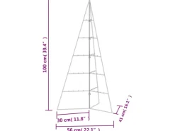 vidaXL Metall-Weihnachtsbaum für Dekorationen Schwarz 100 cm