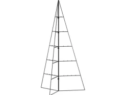 vidaXL Metall-Weihnachtsbaum für Dekorationen Schwarz 100 cm