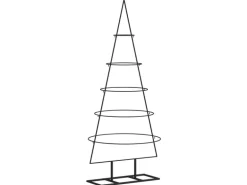 vidaXL Metall-Weihnachtsbaum für Dekorationen Schwarz 125 cm Modell 1