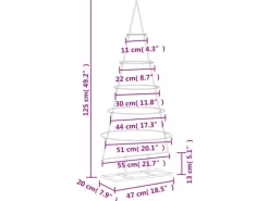 vidaXL Metall-Weihnachtsbaum für Dekorationen Schwarz 125 cm Modell 1