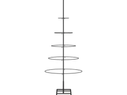 vidaXL Metall-Weihnachtsbaum für Dekorationen Schwarz 125 cm Modell 1