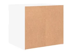 vidaXL Nachttisch mit LED-Leuchten Weiß 50x40x45 cm