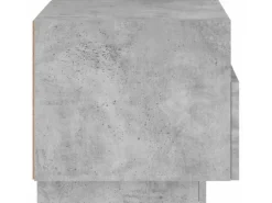 vidaXL Nachttisch mit LED-Leuchten Betongrau 40x39x37 cm