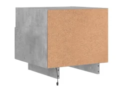 vidaXL Nachttisch mit LED-Leuchten Betongrau 40x39x37 cm