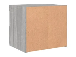 vidaXL Nachttische mit LED-Leuchten 2 Stk Grau Sonoma 50x40x45 cm