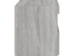 vidaXL Nachttische mit LED-Leuchten 2 Stk Grau Sonoma 50x40x45 cm