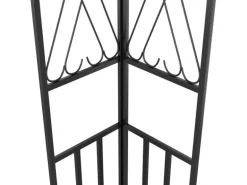 vidaXL Pavillon mit LED-Lichterkette 3x3 m Creme Stoff