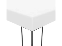 vidaXL Pavillon mit LED-Lichterkette 4x3x2,7 m Weiß