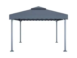 vidaXL Pavillon mit LED-Lichterkette 400x300 cm Anthrazit Aluminium