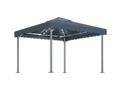 vidaXL Pavillon mit LED-Lichterkette 300x300 cm Anthrazit Aluminium