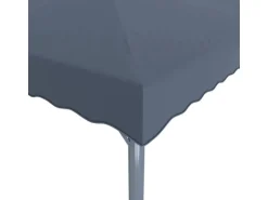 vidaXL Pavillon mit LED-Lichterkette 300x300 cm Anthrazit Aluminium