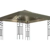 vidaXL Pavillon mit LED-Lichterkette 3x3 m Taupe Modell 1