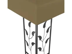 vidaXL Pavillon mit LED-Lichterkette 3x3 m Taupe Modell 1